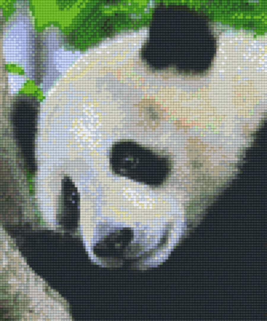 Panda Bear Six [6] Baseplate PixleHobby Mini-mosaic Art Kits image 0